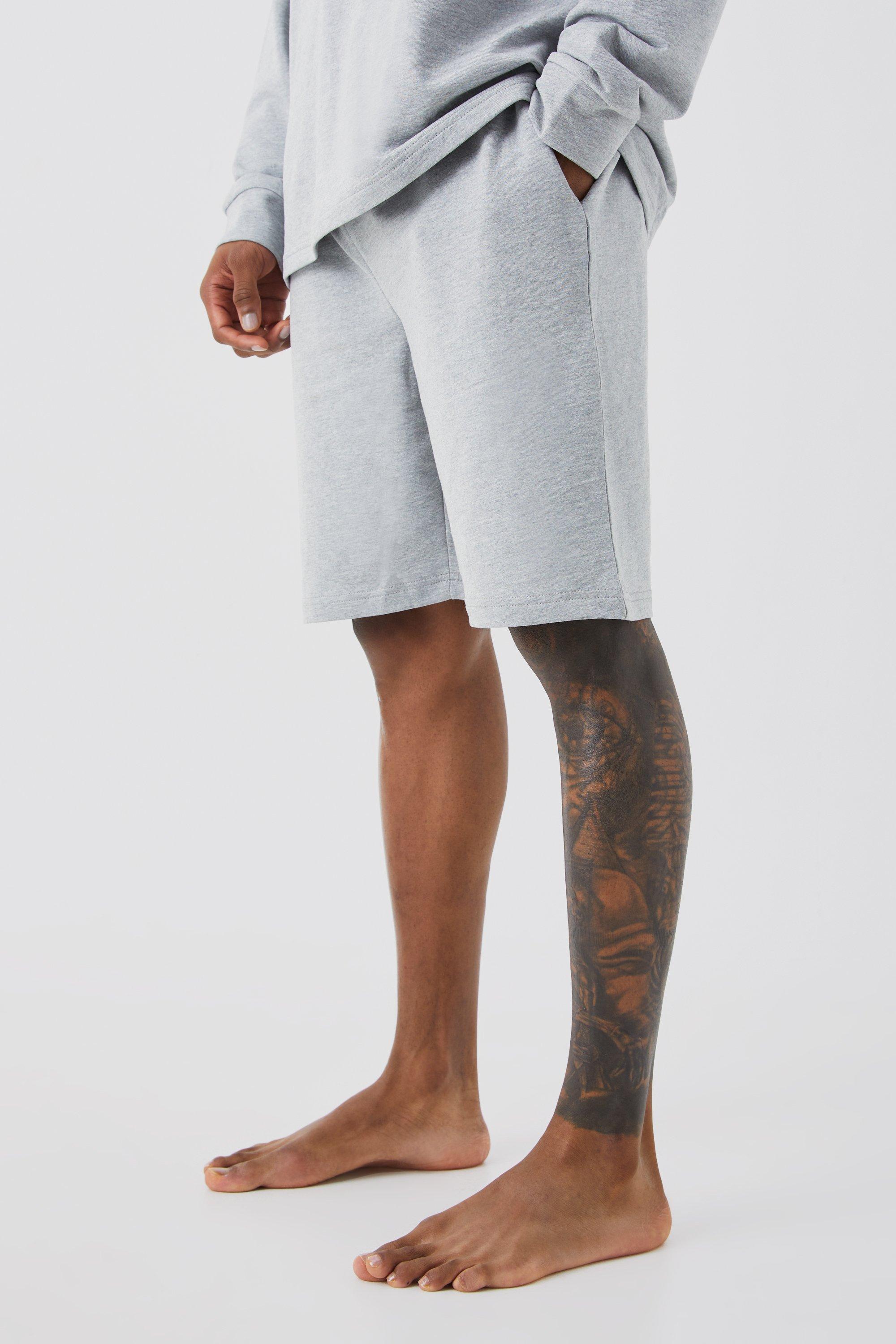 Mens Grey Soft Feel Loose Fit Lounge Short, Grey